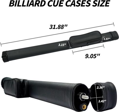 Pool Cue Stick 2-Piece Fiberglass Billiard Cue Sticks for Men 58 inch with 1x1 Hard Case, 13mm Tip 21 oz Professional Pool Stick Set(Silver) in Saudi Arabia