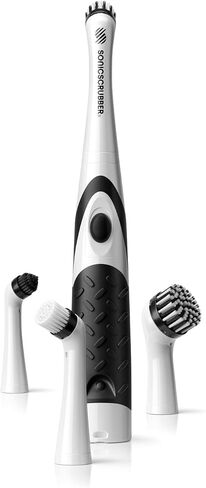 SonicScrubber Original Household Combi Brush - High Power Motor - 4 Replaceable Heads - Power Scrubbing – Use in Home, Kitchen & Bathroom - Cleans in Crevices - AA Batteries Included ​ in Saudi Arabia