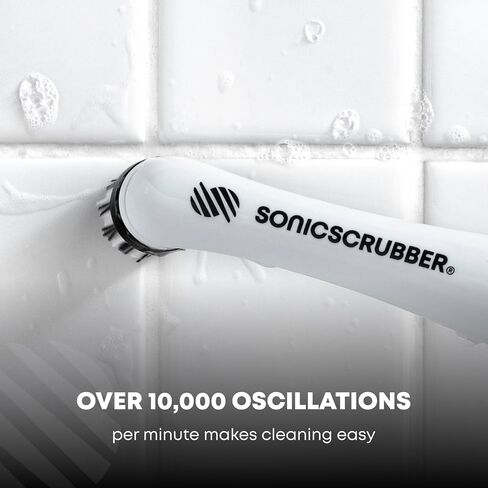 SonicScrubber Original Household Combi Brush - High Power Motor - 4 Replaceable Heads - Power Scrubbing – Use in Home, Kitchen & Bathroom - Cleans in Crevices - AA Batteries Included ​ in Saudi Arabia