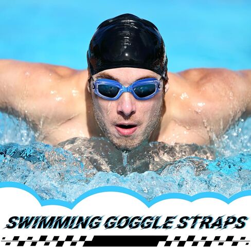 Frienda 24 Pieces Bungee Cord Strap Kit for Swim Goggles, Goggle Bungee Strap Flow Adjustable Replacement Swimming Goggle Strap Kit with 24 Cord Lock Clamps for Swimming Supplies in Saudi Arabia