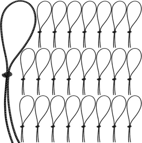 Frienda 24 Pieces Bungee Cord Strap Kit for Swim Goggles, Goggle Bungee Strap Flow Adjustable Replacement Swimming Goggle Strap Kit with 24 Cord Lock Clamps for Swimming Supplies in Saudi Arabia