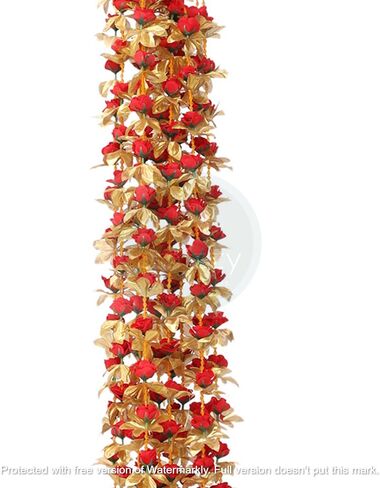 SMIZZY ; (RE) TOUCHING LIVES Fluffy Flowers Marigold Toran Garland for Entrance Door Bandarwal for Main Door/Mandir Decorations Items for Home, (50 Inch Long, Yellow White, 1 Pc) in Saudi Arabia