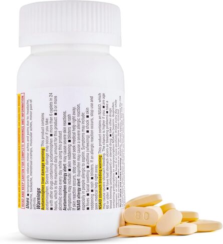 TIME-CAP LABS, INC. - Dual Action 144s – Acetaminophen 250mg & Ibuprofen 125 mg,Dual Action. Pain Reliever for Aches and Pains, Headache Relief, Backache, Minor Pain of Arthritis and More, 144 Count in Saudi Arabia