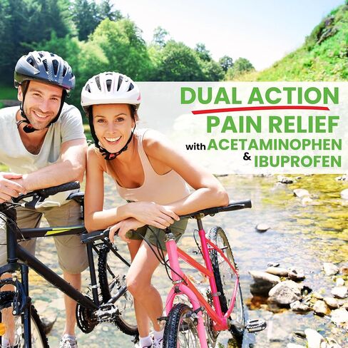 TIME-CAP LABS, INC. - Dual Action 144s – Acetaminophen 250mg & Ibuprofen 125 mg,Dual Action. Pain Reliever for Aches and Pains, Headache Relief, Backache, Minor Pain of Arthritis and More, 144 Count in Saudi Arabia