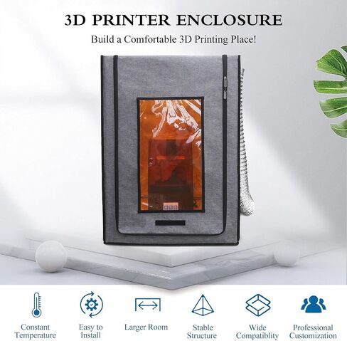 3D Printer Enclosure with Ventilation Kit,Fireproof and Dustproof Tent Constant Temperature, Eliminate Noise and Odor,UV Protection,12V Fan Vent Pipe Pre-Installed,for Most 3D printers in Saudi Arabia