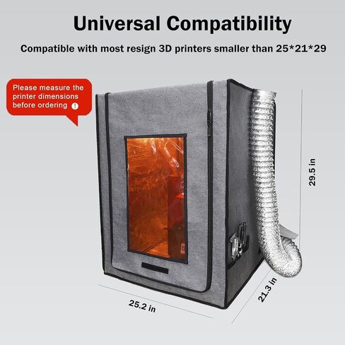 3D Printer Enclosure with Ventilation Kit,Fireproof and Dustproof Tent Constant Temperature, Eliminate Noise and Odor,UV Protection,12V Fan Vent Pipe Pre-Installed,for Most 3D printers in Saudi Arabia