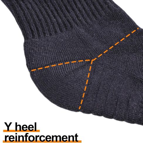 Men's Moisture Wicking Cotton Gym Training Athletic Cushioned Crew Socks for Men 6-9/9-11/10-13, 5 Pairs in Saudi Arabia