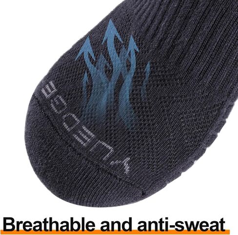 Men's Moisture Wicking Cotton Gym Training Athletic Cushioned Crew Socks for Men 6-9/9-11/10-13, 5 Pairs in Saudi Arabia