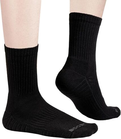 Men's Moisture Wicking Cotton Gym Training Athletic Cushioned Crew Socks for Men 6-9/9-11/10-13, 5 Pairs in Saudi Arabia