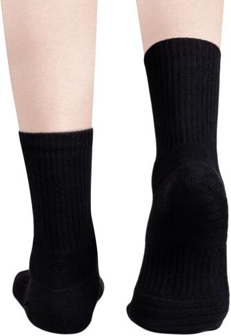 Men's Moisture Wicking Cotton Gym Training Athletic Cushioned Crew Socks for Men 6-9/9-11/10-13, 5 Pairs in Saudi Arabia