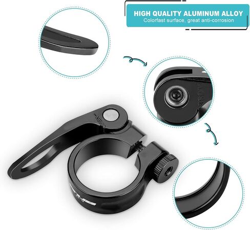 Seatpost Clamp, Quick Release Seatpost Clamp, 31.8mm Seatpost Clamp Adopts Aluminum Alloy Applies to 27.2/28.6mm Seat Post in Saudi Arabia
