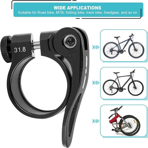 Seatpost Clamp, Quick Release Seatpost Clamp, 31.8mm Seatpost Clamp Adopts Aluminum Alloy Applies to 27.2/28.6mm Seat Post in Saudi Arabia