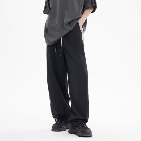 Unisex Y2k Parachute Pants Vintage Baggy Pants Track Pants Y2k Elasitc Waist Relaxed Track Pant for Men and Woman in Saudi Arabia