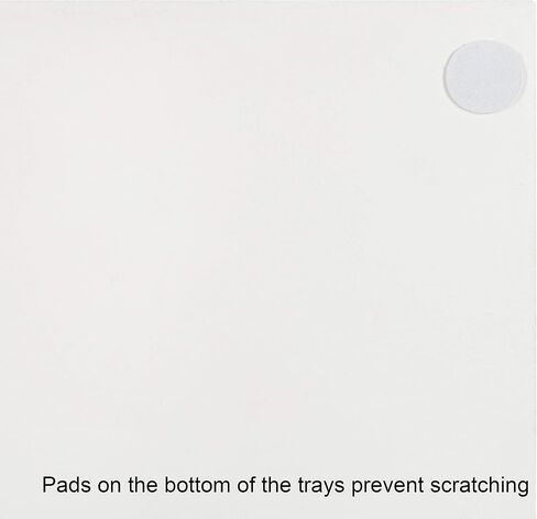 Kate and Laurel Lipton Square Decorative Wood Tray with Metal Handles, 16" x 16", White and Gold, Modern Serving Tray for Storage Or Display in Saudi Arabia