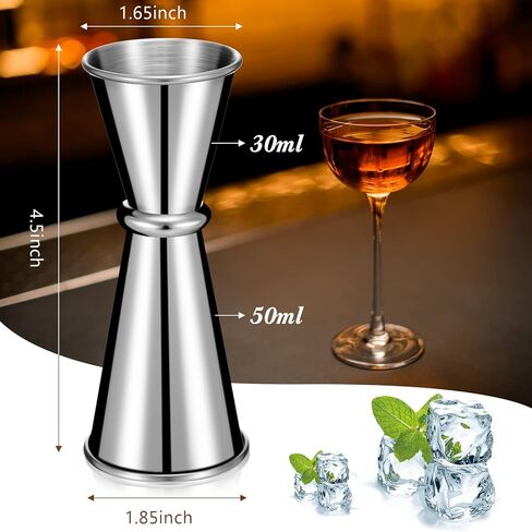 6 Pieces Jigger for Bartending Double Cocktail Japanese Jigger 2 oz 1 oz Stainless Steel Shot Glass Measuring Cup for Home Bar Drink Kitchen Bartender Tools in Saudi Arabia