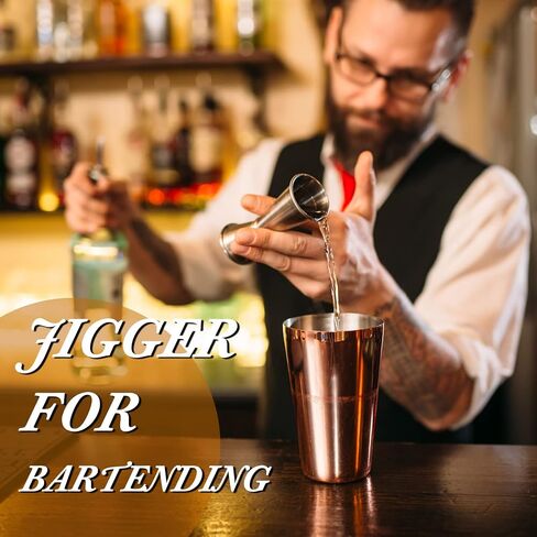 6 Pieces Jigger for Bartending Double Cocktail Japanese Jigger 2 oz 1 oz Stainless Steel Shot Glass Measuring Cup for Home Bar Drink Kitchen Bartender Tools in Saudi Arabia