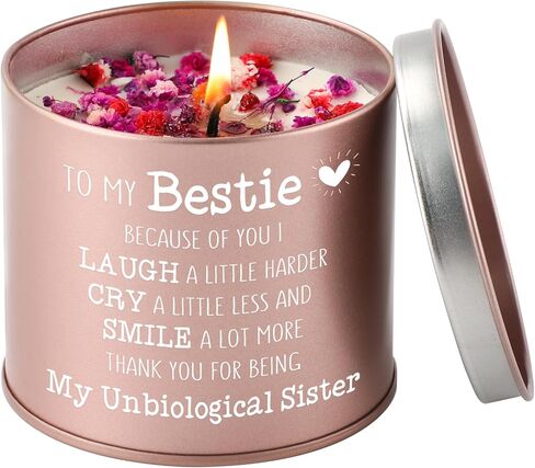 to My Bestie Gifts، هدايا Bestie للنساء، شموع معطرة باللافندر 9 أونصة، أفكار هدايا Bestie، هدايا عيد ميلاد فريدة من نوعها وعيد الشكر وعيد الأم لـ Bestie - وقت حرق لمدة 50 ساعة in Saudi Arabia