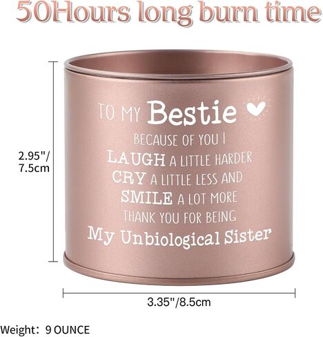 to My Bestie Gifts، هدايا Bestie للنساء، شموع معطرة باللافندر 9 أونصة، أفكار هدايا Bestie، هدايا عيد ميلاد فريدة من نوعها وعيد الشكر وعيد الأم لـ Bestie - وقت حرق لمدة 50 ساعة in Saudi Arabia