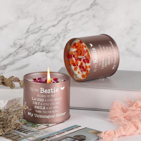 to My Bestie Gifts، هدايا Bestie للنساء، شموع معطرة باللافندر 9 أونصة، أفكار هدايا Bestie، هدايا عيد ميلاد فريدة من نوعها وعيد الشكر وعيد الأم لـ Bestie - وقت حرق لمدة 50 ساعة in Saudi Arabia