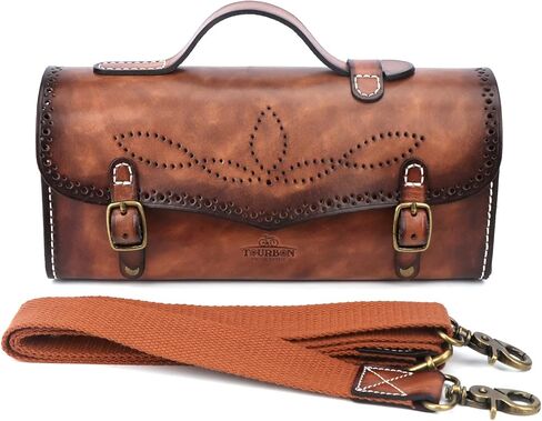 حقائب الدراجة الجلدية من TOURBON للرف الخلفي للدراجات، وحقيبة مقود الدراجة أسفل المقعد مع حزام الكتف in Kuwait
