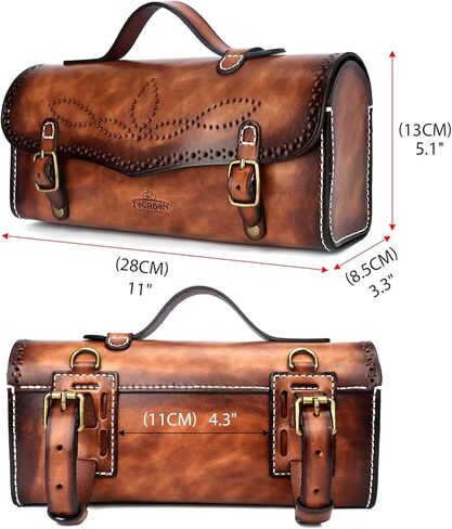 حقائب الدراجة الجلدية من TOURBON للرف الخلفي للدراجات، وحقيبة مقود الدراجة أسفل المقعد مع حزام الكتف in Kuwait