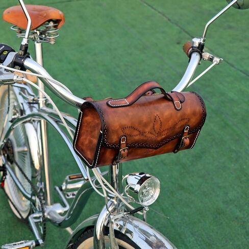 حقائب الدراجة الجلدية من TOURBON للرف الخلفي للدراجات، وحقيبة مقود الدراجة أسفل المقعد مع حزام الكتف in Kuwait