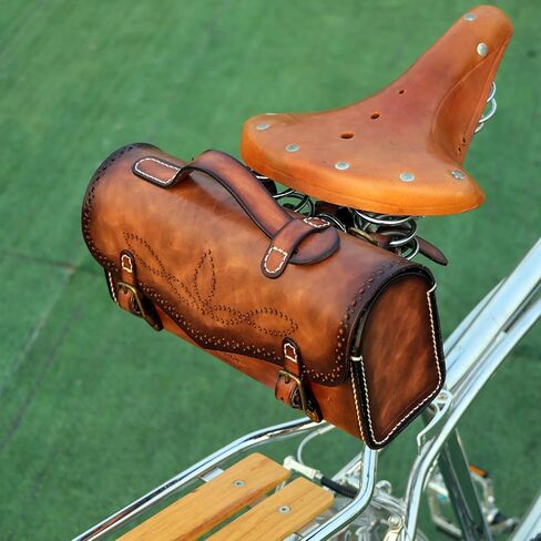 حقائب الدراجة الجلدية من TOURBON للرف الخلفي للدراجات، وحقيبة مقود الدراجة أسفل المقعد مع حزام الكتف in Kuwait