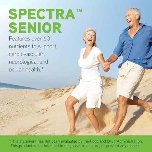 DAVINCI Labs Spectra Senior - Dietary Supplement for Cardiovascular, Ocular and Antioxidant Support - with Vitamins, Minerals, Coenzyme Q10, Ginkgo Biloba, Bilberry Extract and More - 180 Capsules in Kuwait