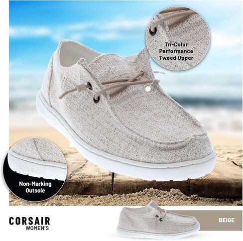 أحذية Body Glove النسائية للقوارب والأحذية الكاجوال Corsair - أحذية مائية نسائية في حذاء كاجوال سهل الارتداء للنساء، أحذية مائية نسائية كاجوال مع نعل خارجي بدون علامات وتصريف in Kuwait