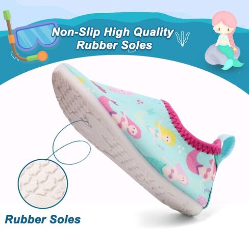 RANLY & SMILY Toddler Water Shoes Quick Dry Non-Slip Water Skin Barefoot Sports Swim Shoes Aqua Socks for Boys Girls Kids in Saudi Arabia