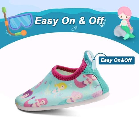 RANLY & SMILY Toddler Water Shoes Quick Dry Non-Slip Water Skin Barefoot Sports Swim Shoes Aqua Socks for Boys Girls Kids in Saudi Arabia