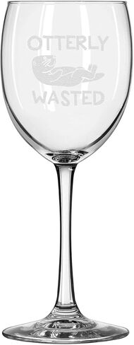 Artisan Owl Otterly Wasted - Funny 12oz Stemmed Wine Glass in Saudi Arabia