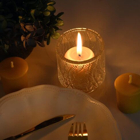 Pure Beeswax Votive Candles-6 Pack Natural Votives Set for Home Room Decor Party Wedding Spa Gift in Saudi Arabia