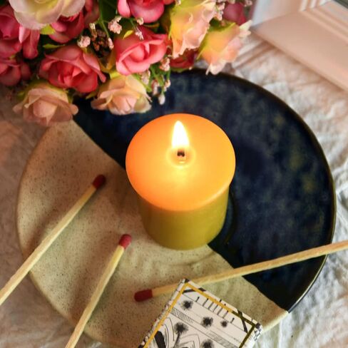 Pure Beeswax Votive Candles-6 Pack Natural Votives Set for Home Room Decor Party Wedding Spa Gift in Saudi Arabia