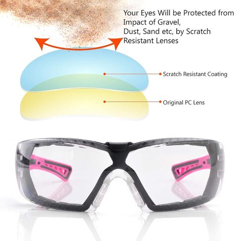 SAFEYEAR Women's Anti Fog Safety Goggles Glasses with HD Anti Scratch Resistant Lenses Work Goggles for Nurse Eye Protection in Saudi Arabia