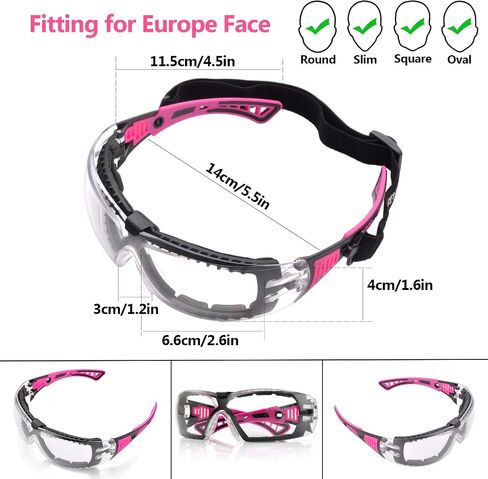 SAFEYEAR Women's Anti Fog Safety Goggles Glasses with HD Anti Scratch Resistant Lenses Work Goggles for Nurse Eye Protection in Saudi Arabia