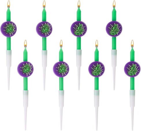8pcs Bat Joker Birthday Cake Candles, Birthday Cake Topper Hero Themed Birthday Cake Decorations for Man Birthday Party Halloween Party Cake Favors Decors in Saudi Arabia