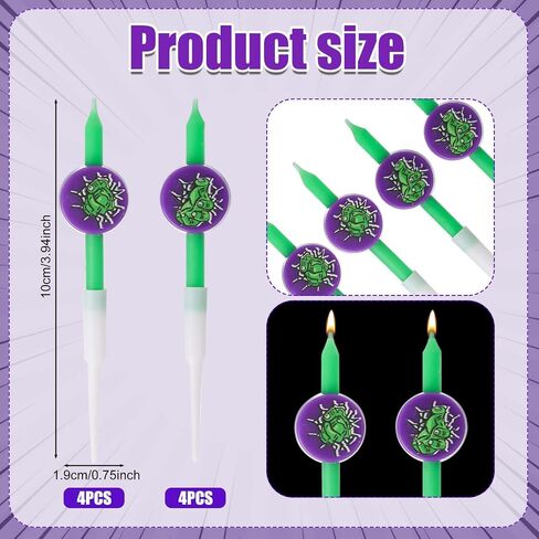 8pcs Bat Joker Birthday Cake Candles, Birthday Cake Topper Hero Themed Birthday Cake Decorations for Man Birthday Party Halloween Party Cake Favors Decors in Saudi Arabia