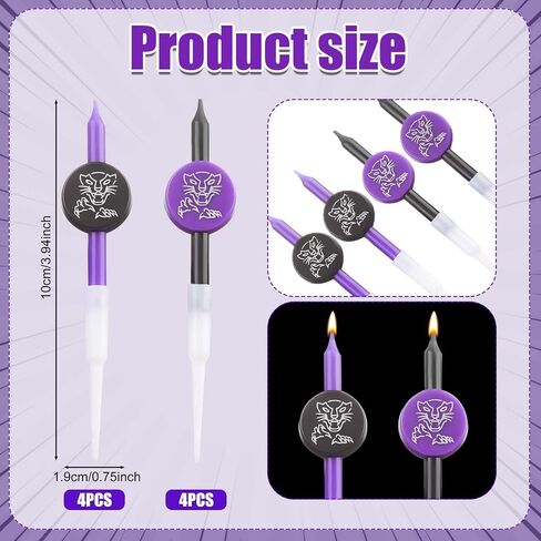 8pcs Bat Joker Birthday Cake Candles, Birthday Cake Topper Hero Themed Birthday Cake Decorations for Man Birthday Party Halloween Party Cake Favors Decors in Saudi Arabia