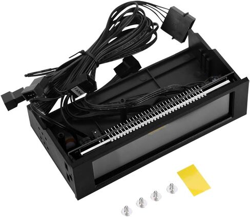 V BESTLIFE وحدة تحكم في سرعة المروحة جهاز كمبيوتر شخصي، وحدة تحكم في مروحة وحدة المعالجة المركزية، مستشعر درجة حرارة الكمبيوتر، محرك تبريد الكمبيوتر، لوحة LCD الأمامية in Kuwait