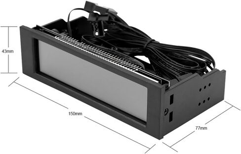 V BESTLIFE وحدة تحكم في سرعة المروحة جهاز كمبيوتر شخصي، وحدة تحكم في مروحة وحدة المعالجة المركزية، مستشعر درجة حرارة الكمبيوتر، محرك تبريد الكمبيوتر، لوحة LCD الأمامية in Kuwait