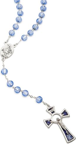 Mondo Cattolico Rosary Beads catholic for Women and Men from Vatican, Venetian Glass Rosary of the Miraculous Virgin - Perfect Catholic gifts in Saudi Arabia