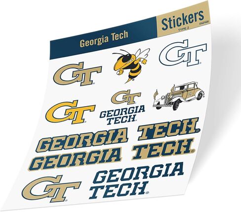 Desert Cactus Georgia Tech Stickers Yellow Jackets GT Institute of Technology Vinyl Decals Laptop Water Bottle Car Scrapbook (Type 2 C) in Saudi Arabia