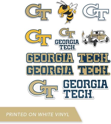 Desert Cactus Georgia Tech Stickers Yellow Jackets GT Institute of Technology Vinyl Decals Laptop Water Bottle Car Scrapbook (Type 2 C) in Saudi Arabia