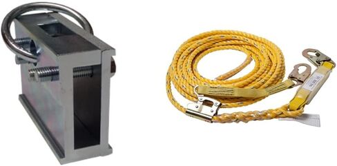 GUARDIAN 10600 Standing Seam Roof Clamp & Bucket of Safe-Tie - 5 Gallon Bucket, 50 ft. Vertical Lifeline Assembly, 5 Temper Reusable Anchor, Safety Harness Kit in Kuwait