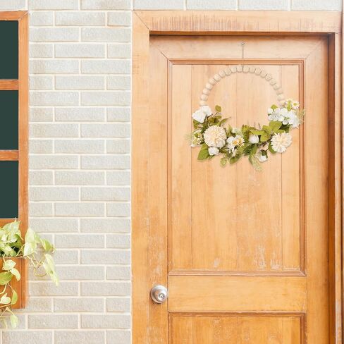 Cabilock Faux Wood Bead Garland Indoor Hanging Decoration Artificial Garland Wreaths for Front Door Garland in Saudi Arabia