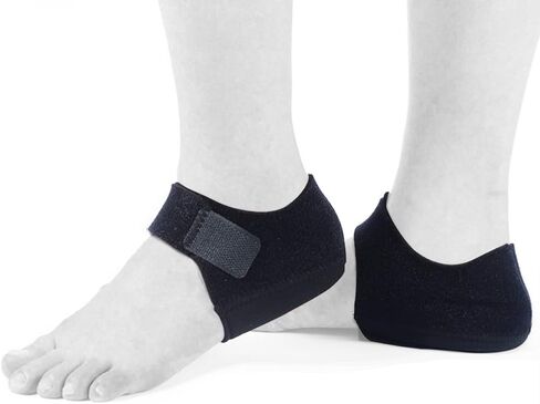 Heel Cups for Heel Pain Plantar Fasciitis 【Updated Version】 Men and Women Adjustable Heel Sleeves Pain Relief Heel Protectors for Spurs Achilles Tendonitis Sore Bruising (Black, W 4.5-9.5 / M 5-8) in Saudi Arabia