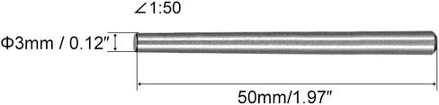 uxcell 45# Carbon Steel GB117 50mm Length 4mm Small End Diameter 1:50 Taper Pin 10Pcs in Saudi Arabia