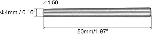 uxcell 45# Carbon Steel GB117 50mm Length 4mm Small End Diameter 1:50 Taper Pin 10Pcs in Saudi Arabia