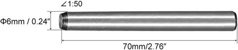 uxcell 45# Carbon Steel GB117 50mm Length 4mm Small End Diameter 1:50 Taper Pin 10Pcs in Saudi Arabia